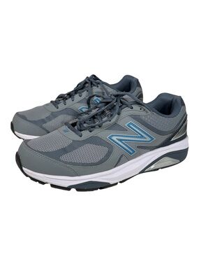 New Balance Men's Gray & Blue1540v3 Lace Up Performance Running Shoes Size 9.5